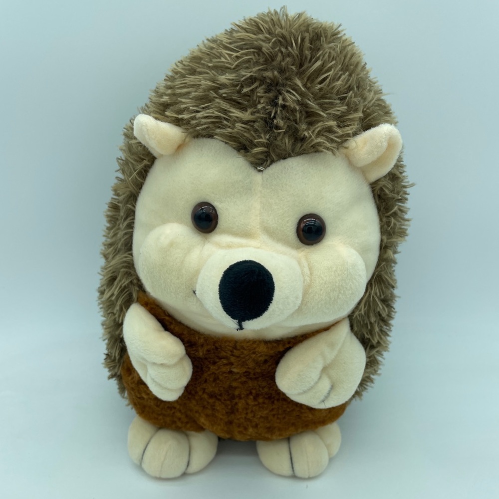 Cute Soft Cuddly 12" Hedgehog Plush Toy Stuffed Brown Hanging Harry Pricklepants